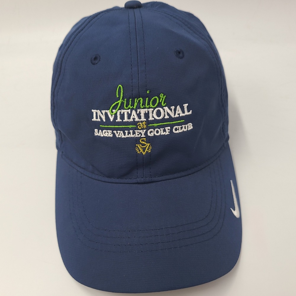 Sage Valley Golf Club Hat Adjustable Nike Blue Junior Invitational Dri-Fit Men